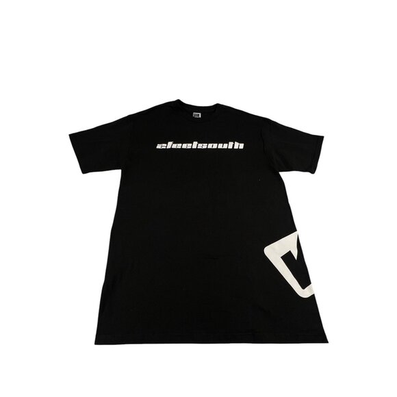 Over The Limit Black Graphic T-Shirt M Side Print Oversized Casual Goth Streetwe - Picture 1 of 8